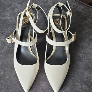 Vince Camuto Cream Pointed Toe Heels